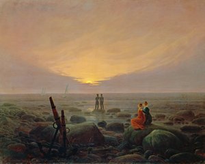 Lever de lune sur la mer